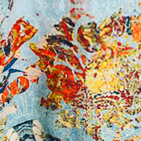 Soft Surroundings Have To Have Blue Corduba Printed Ankle Legging Size Small - Picture 9 of 10